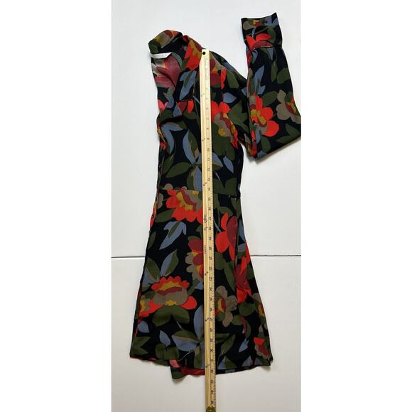 Zara Women's Trafaluc Sheer Shirt Dress Size XS Floral Dark Fairycore Grunge 90S - Picture 7 of 7